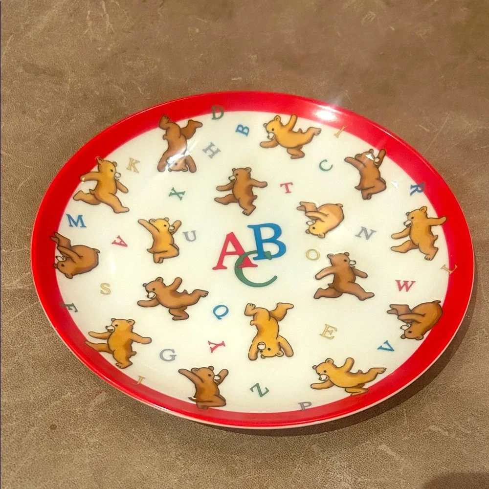Tiffany & Co. Alphabet Bears Plate Made in Japan - Picture 1 of 3